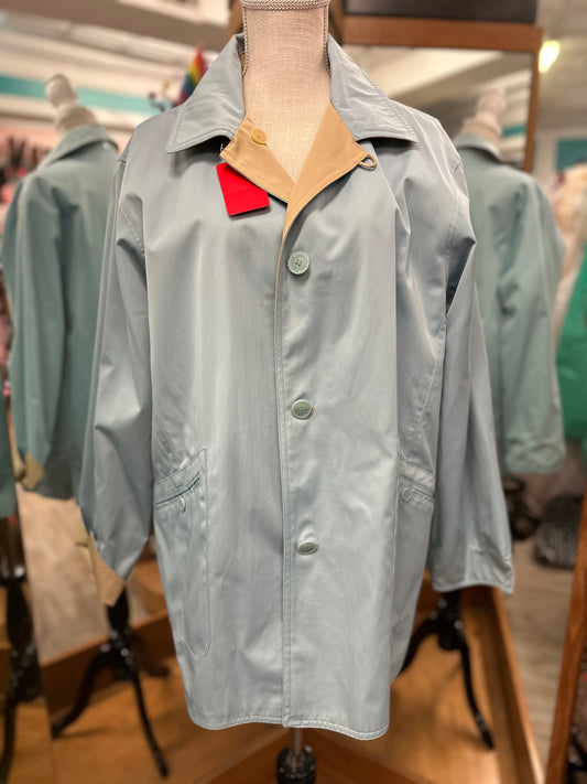 Unbranded Blue and Khaki Reversible Peacoat in L