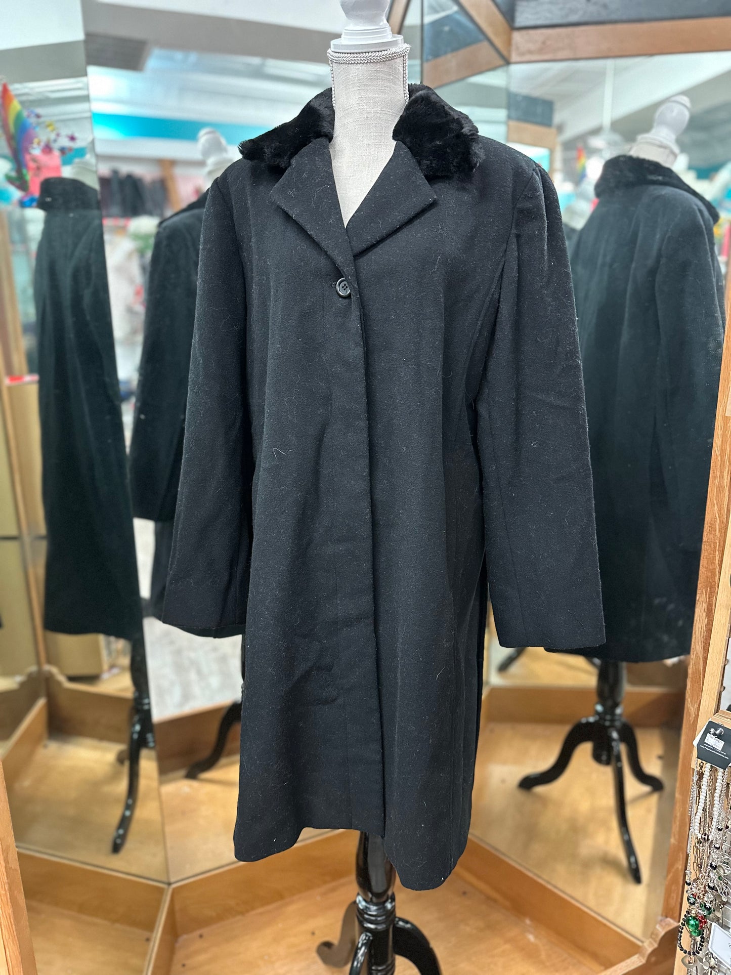Harve Benard Black Trench Coat in 16