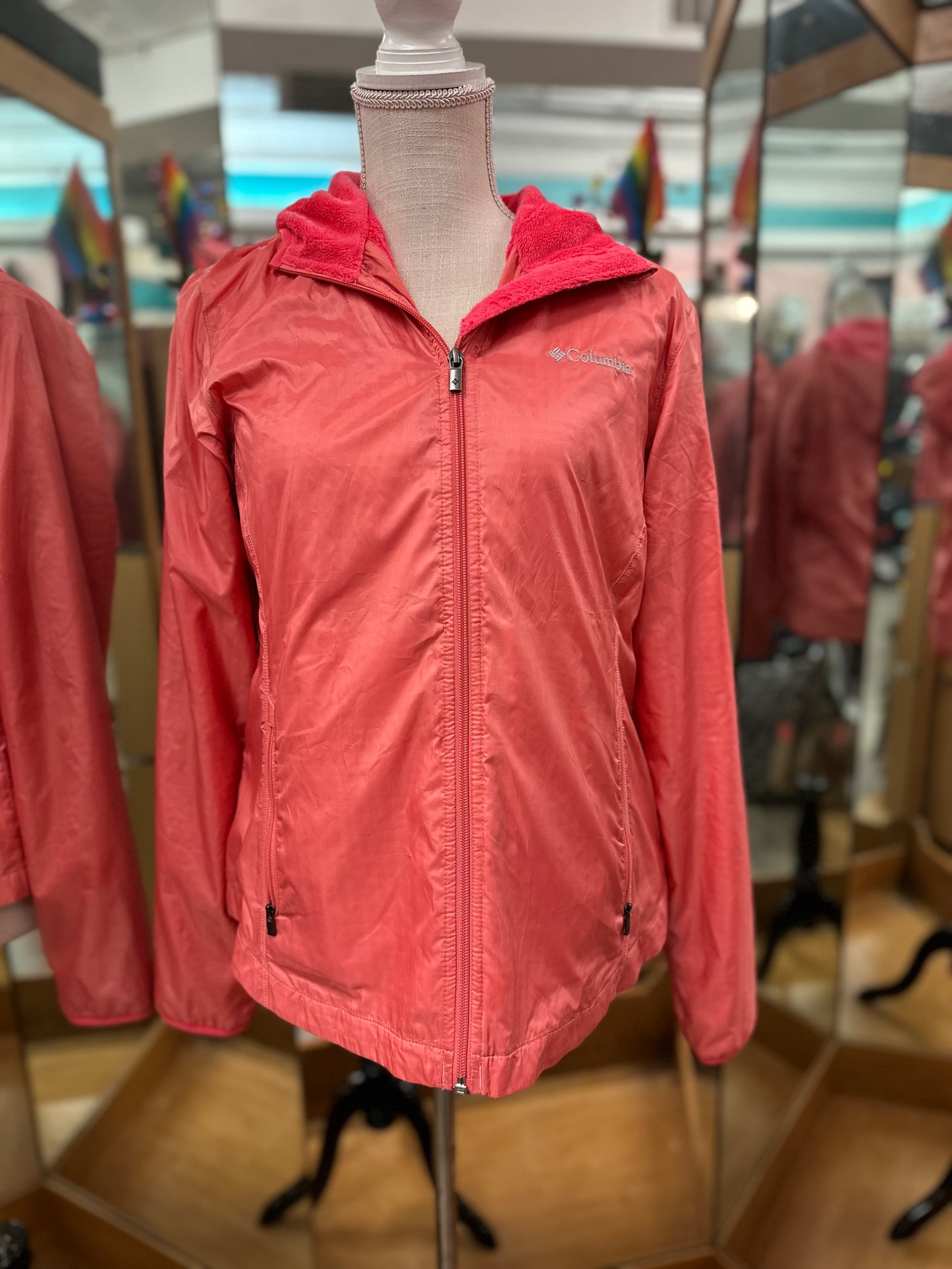 Columbia Pink Fleece Lined Jacket in M