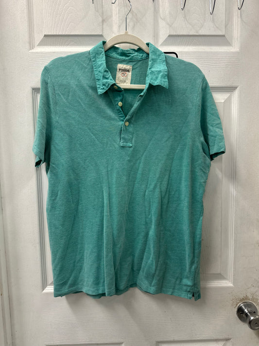Fossil Mint Green Short Sleeve Polo in L