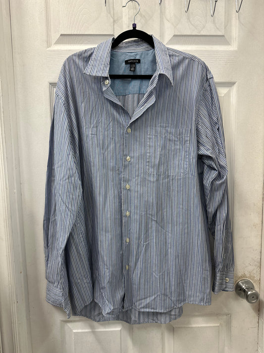 Van Heusen Purple and Blue Striped Long Sleeve Button Down in XLT