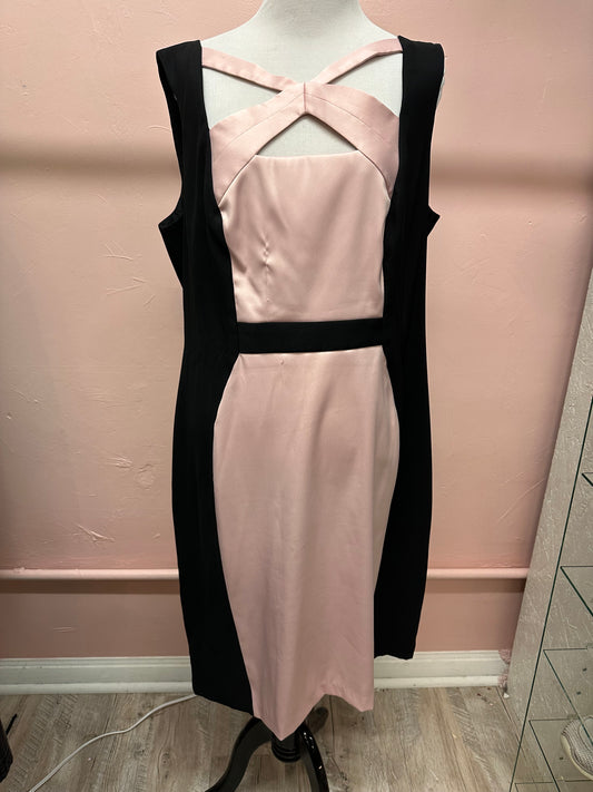 Dressbarn Black and Pink Tank Top Dress in 16