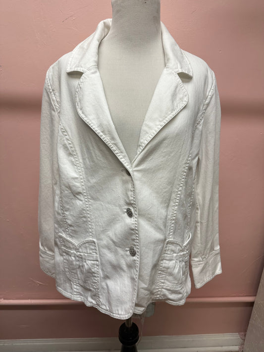 D & Co White Blazer in L