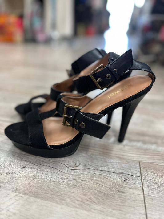 Nine West Black Strappy Heel in 9.5