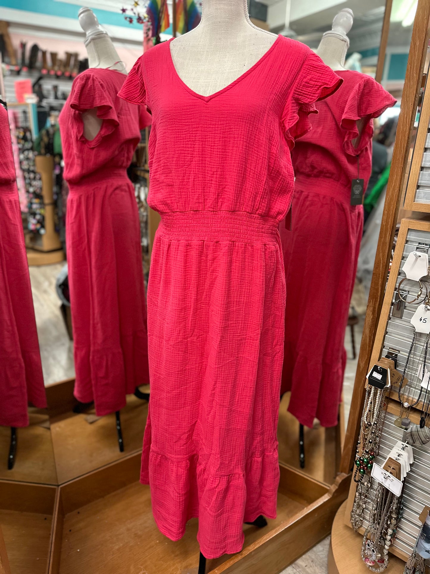 Vince Camuto Pink Gauze Maxi Dress in L