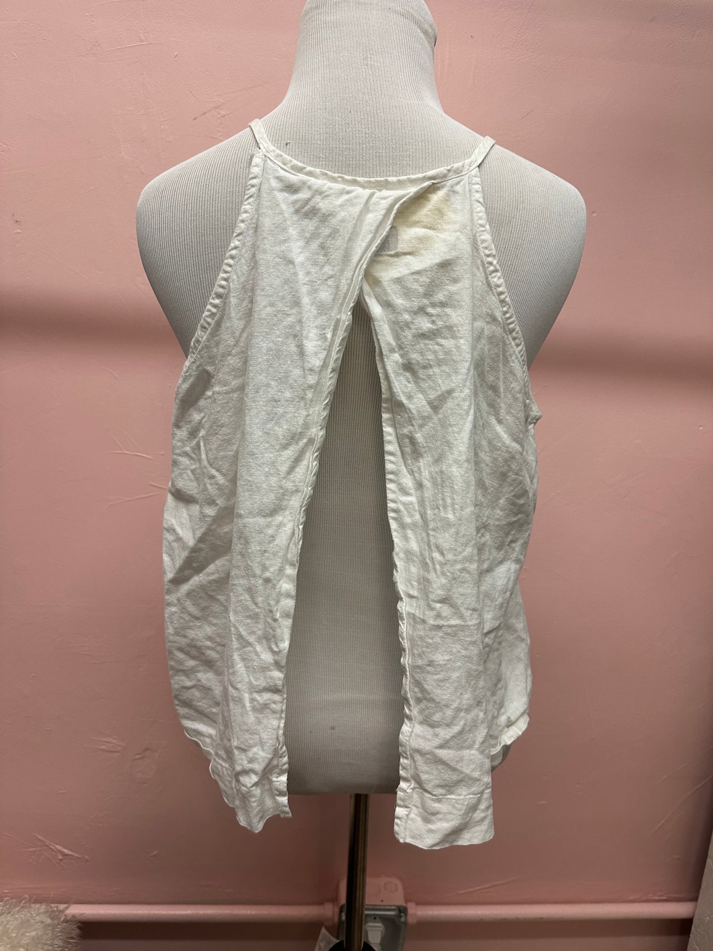 Thread and Supply Halter Style White Tank Top in L