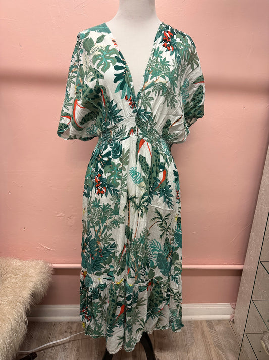 Blue Island Floral Maxi in L