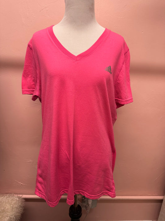 Adidas Pink Short Sleeve Top in XL
