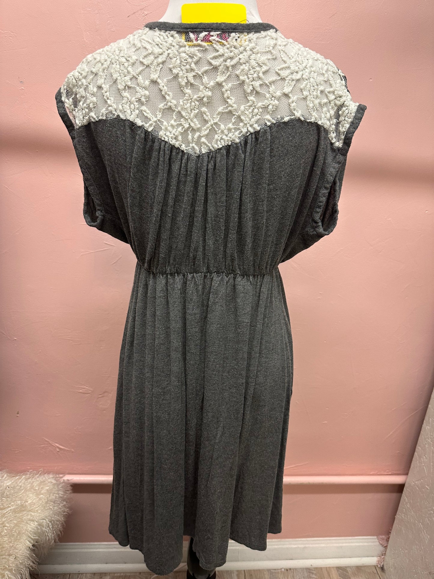 Myth Grey and Lace Dress in S