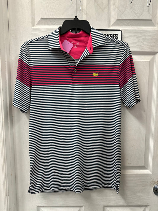 Masters Tech Pink and Blue Striped Short Sleeve in S
