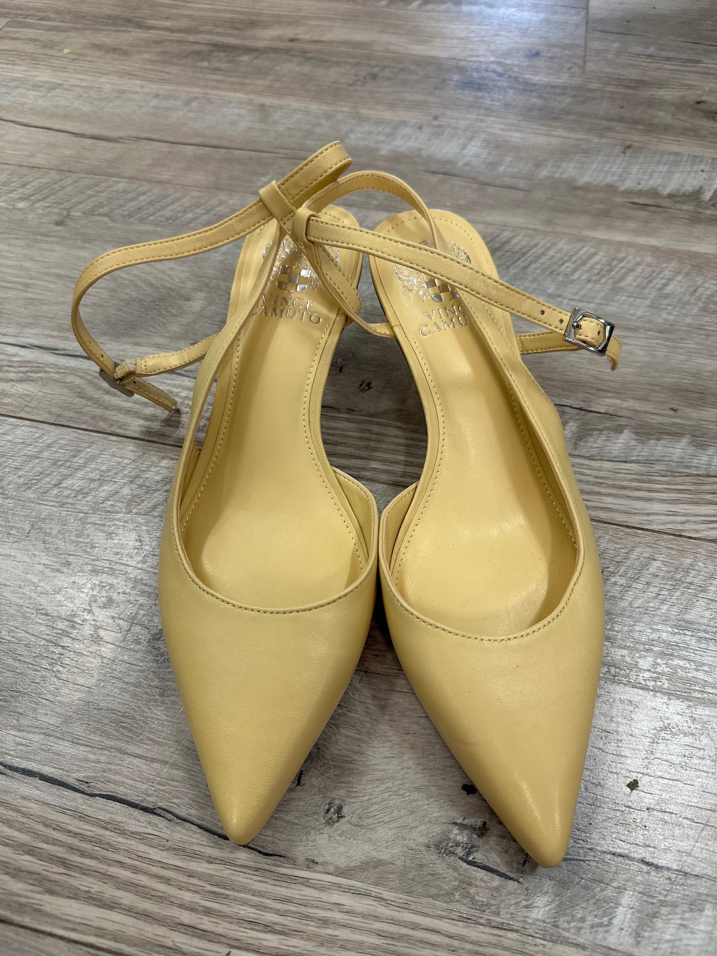 Vince Camuto Yellow Slingback Heel in 8