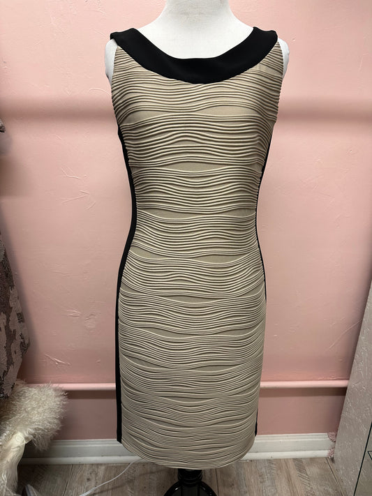 Joseph Ribkoff Beige and Black Tank Top Dress