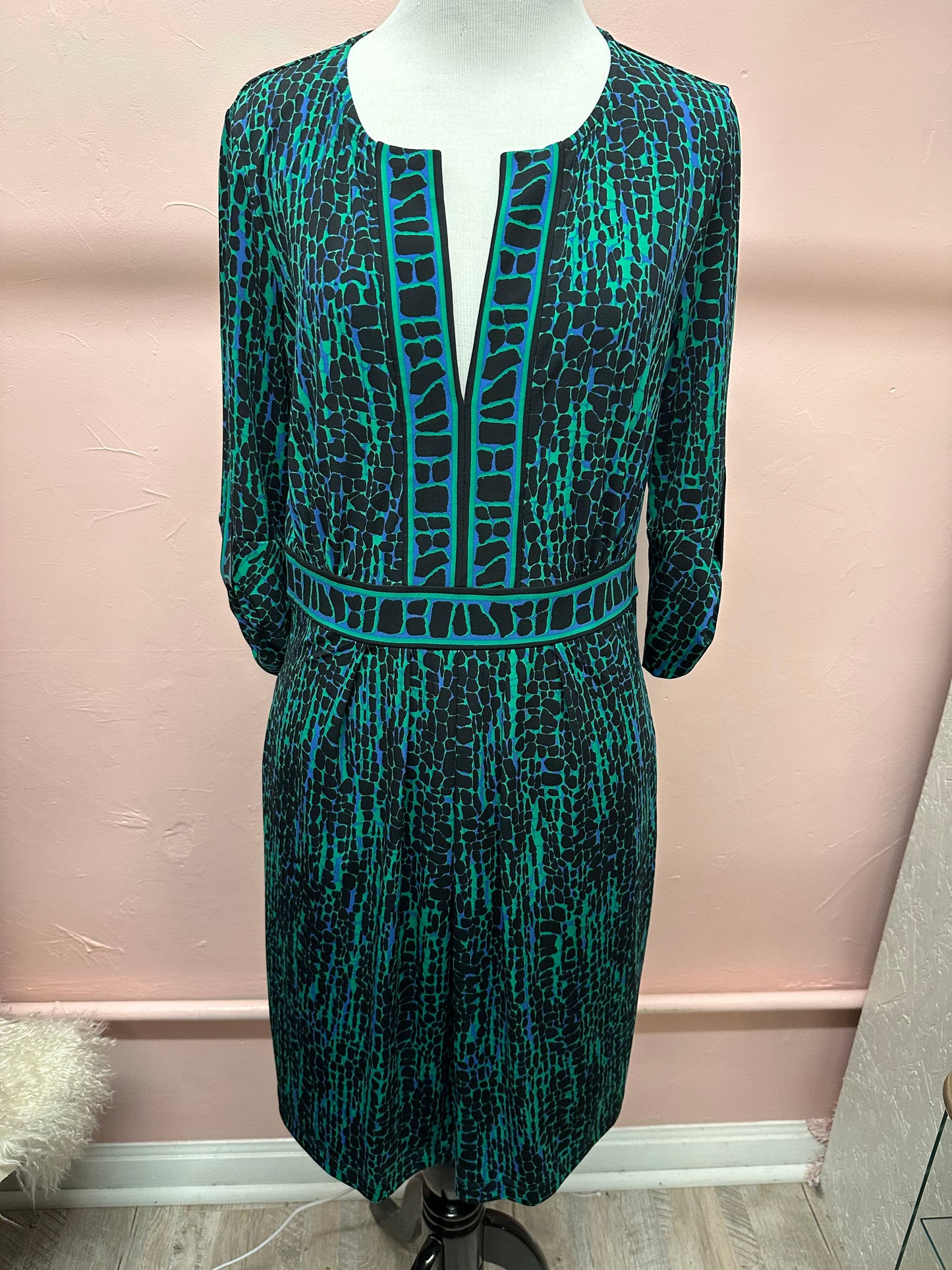 BCBG Max Green and Blue Dress