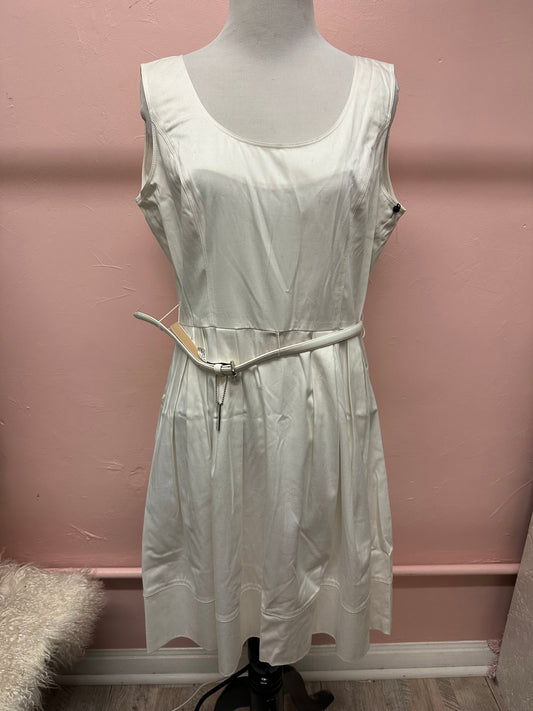 Calvin Klein White Tank Top Dress with Belt