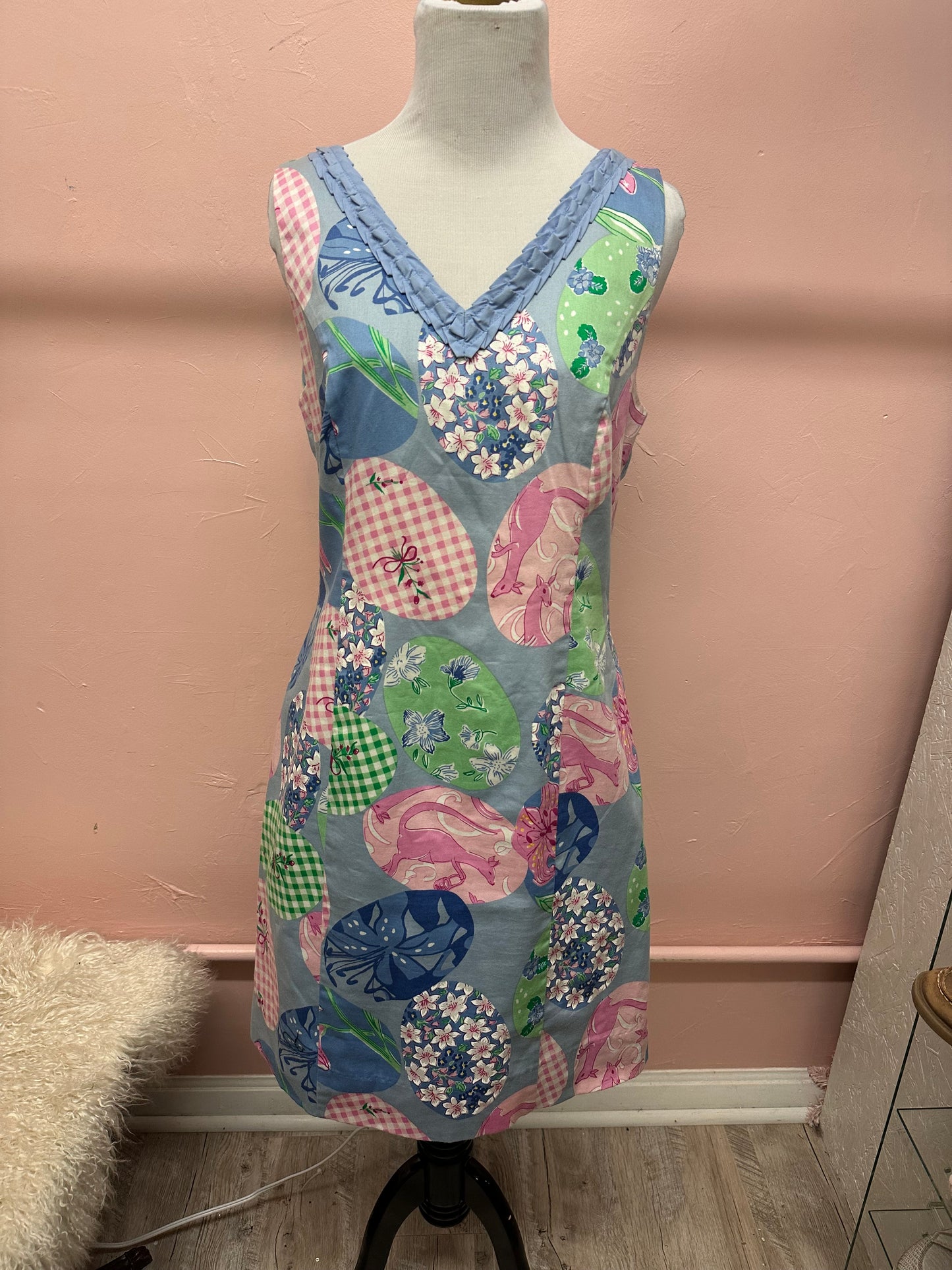 Rare Lilly Pulitzer Blue Tank Top Dress in Size 8