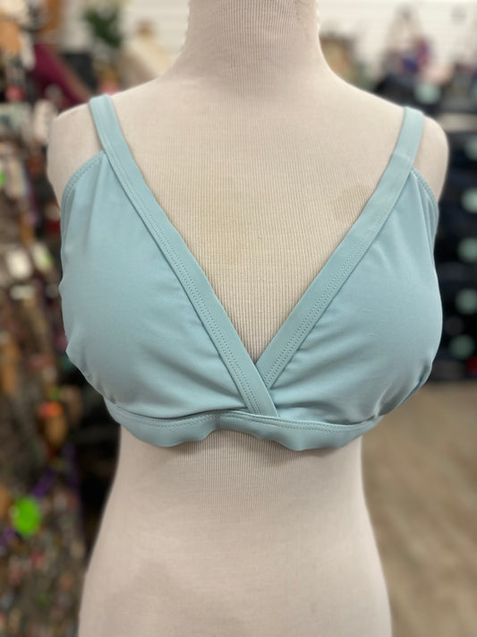 No Brand Blue Bikini Top in 1X