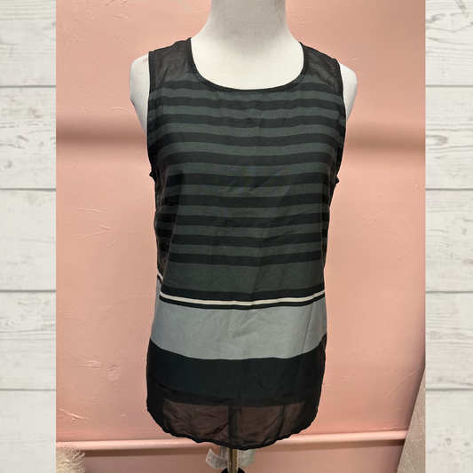 Banana Republic Black Striped Tank Top in S