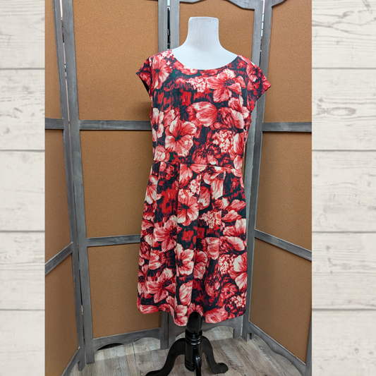 Isani Red Floral Dress in XL