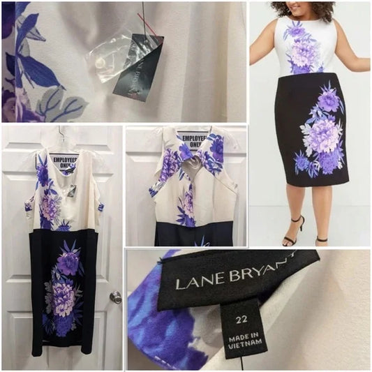 Lane Bryant, 22. Black/ white floral dress. NWT