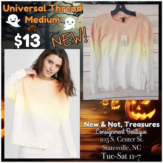 NWT Universal Thread, size Med. Candy Corn Ombré Sweatshirt! So cute!