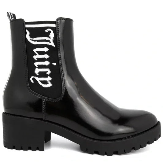 NWT $90 Juicy Couture One-Up Women's Heeled Chelsea Boots Black Size 8.