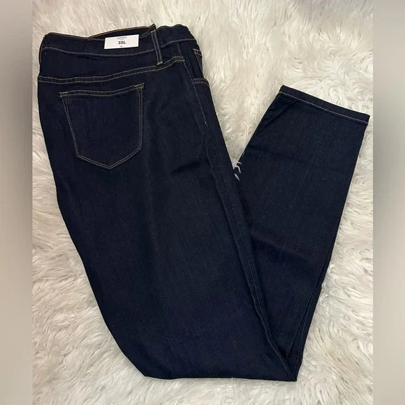 NWT $64 Judy Blue Super Dark Skinny Jeans, Plus Size 3X.