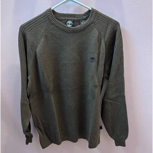 Timberland men’s size Medium Olive Green pullover Sweater. EUC