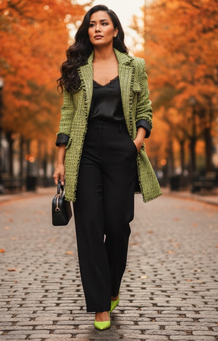 Nine West Folowe D’Orsay Heels Green Apple Pointed Toe Slim Stilettos Size 9