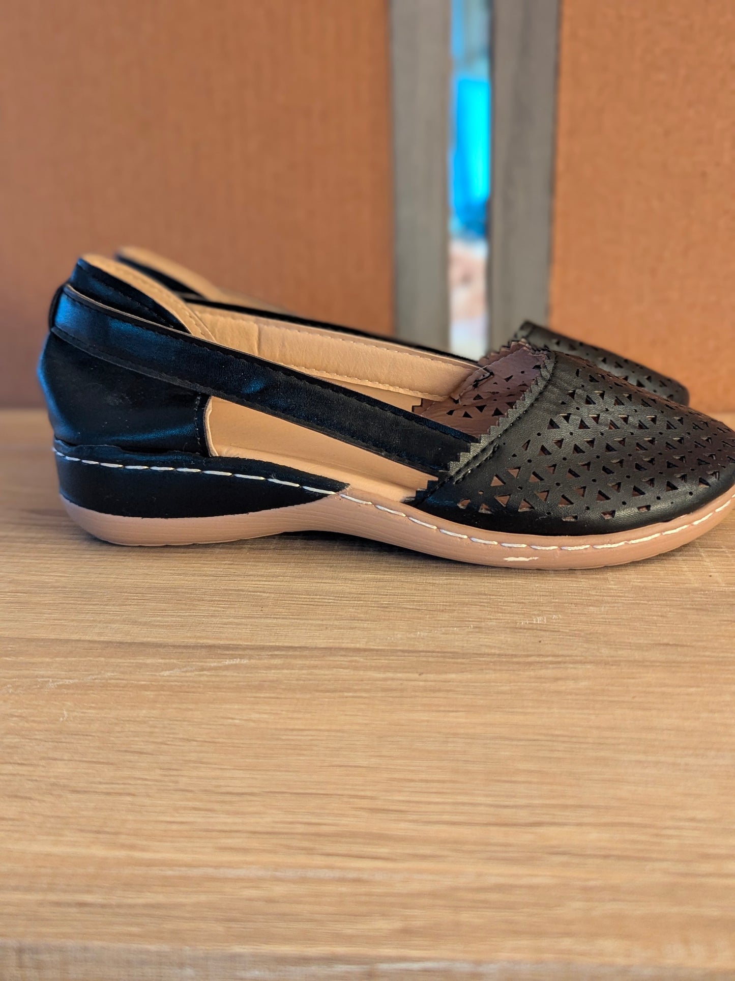 Audeban Women's Lightweight Closed Toe Sandals Shoes Lady Summer Breathable Soft Round Hollow Out Wedges Size 5