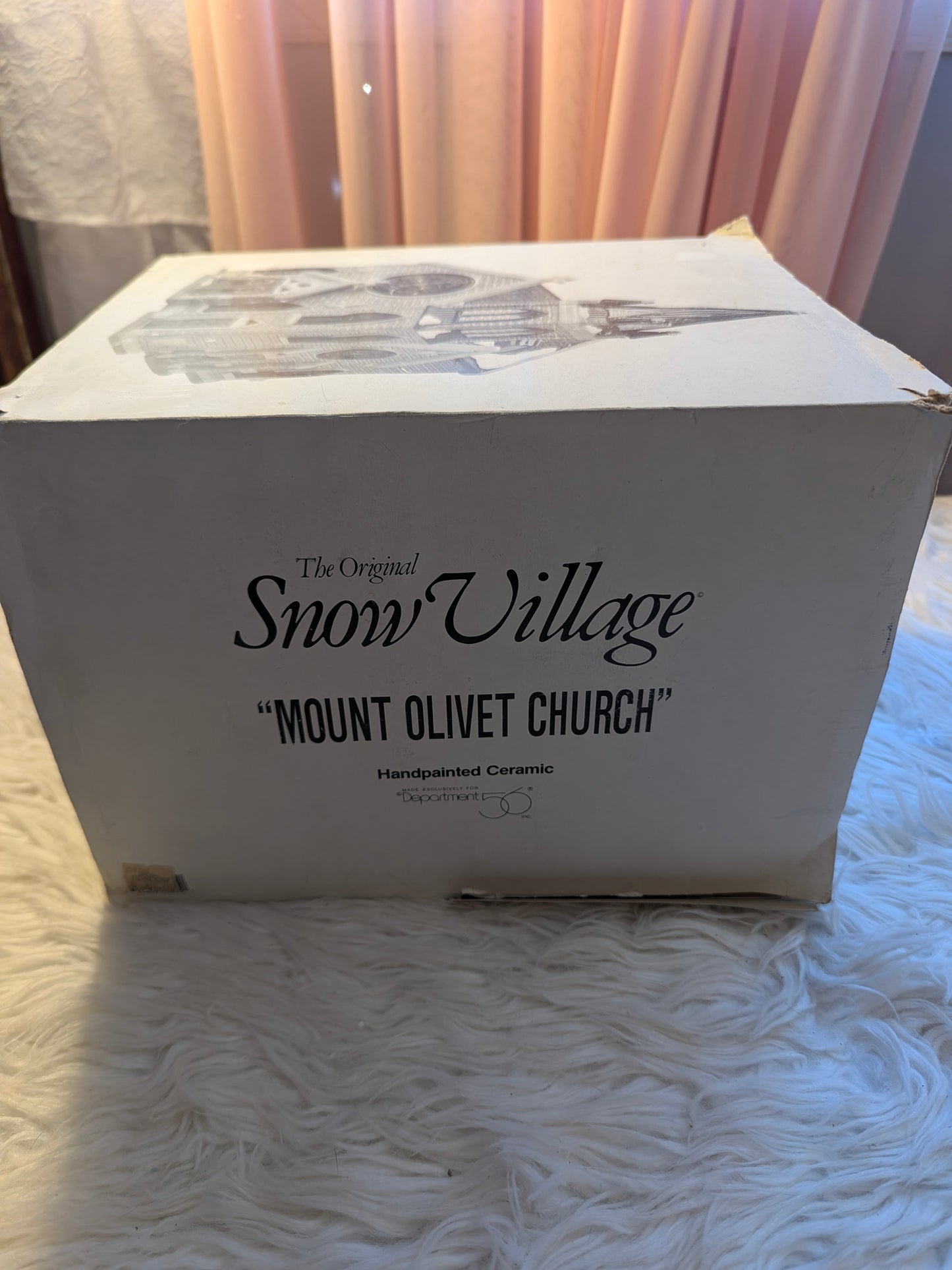 RARE Department 56 Snow Village "MOUNT OLIVET CHURCH" #54429 Retired 1996 w/ Box