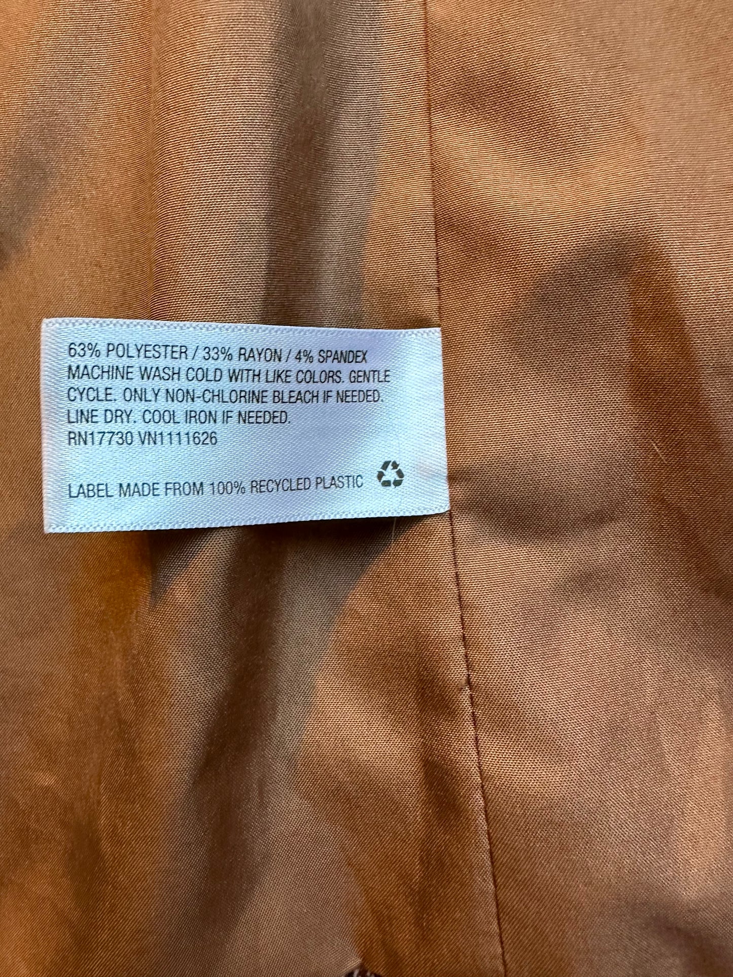 A New Day Houndstooth Blazer Women’s Small Brown Taupe Longline Jacket Lined