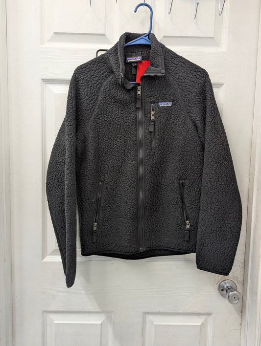 Patagonia Retro Pile Black Zip Up Jacket in S