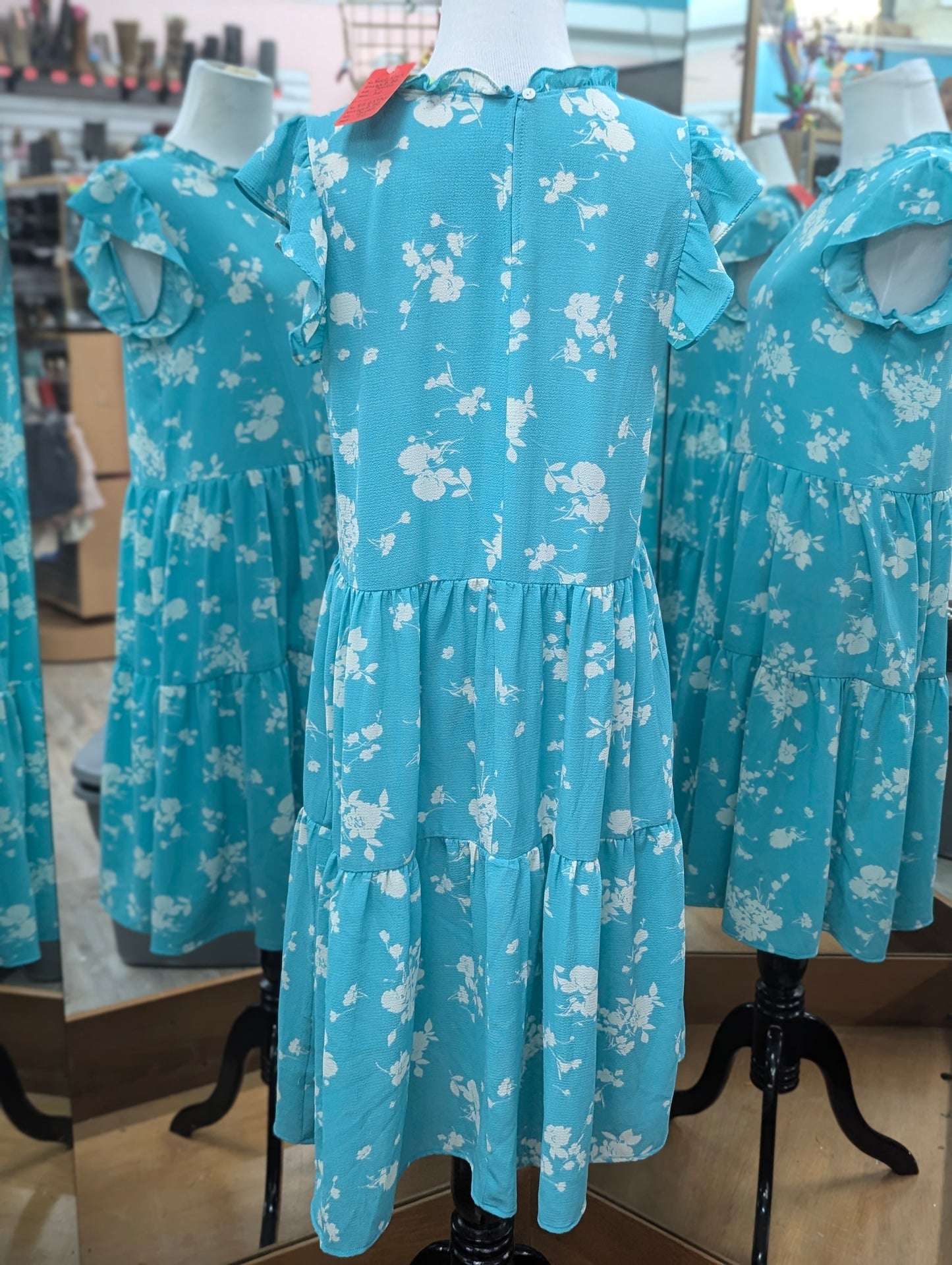 Good Luck Gem Blue Floral Dress in S