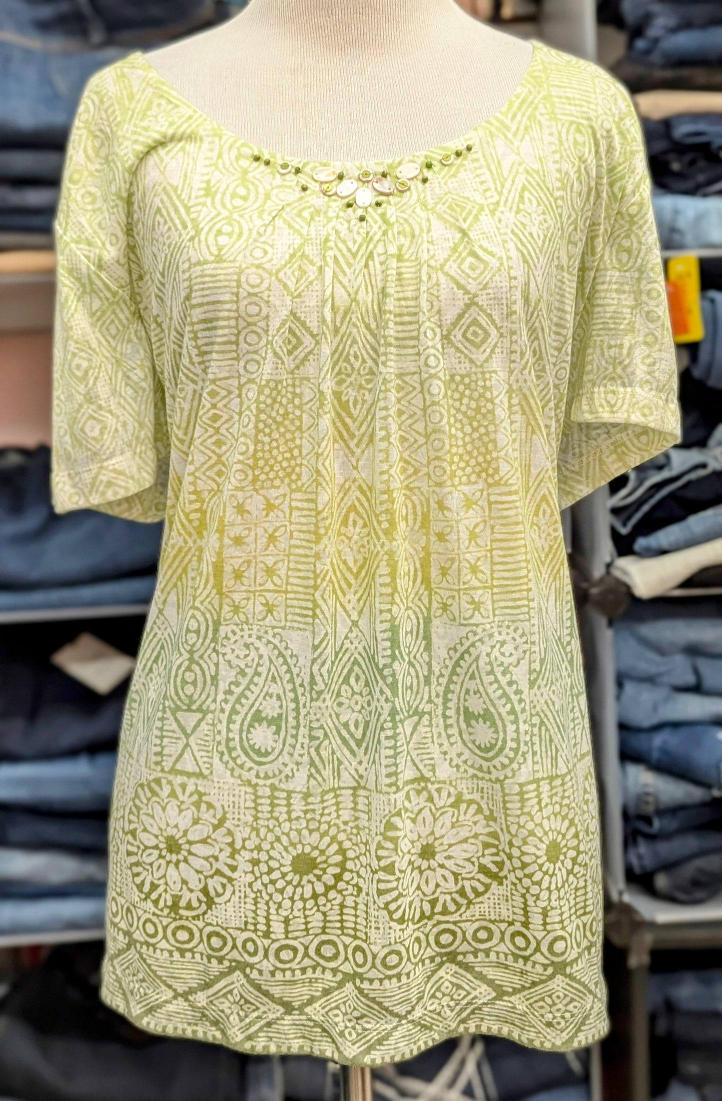 Alfred Dunner Green Short Sleeve in XL