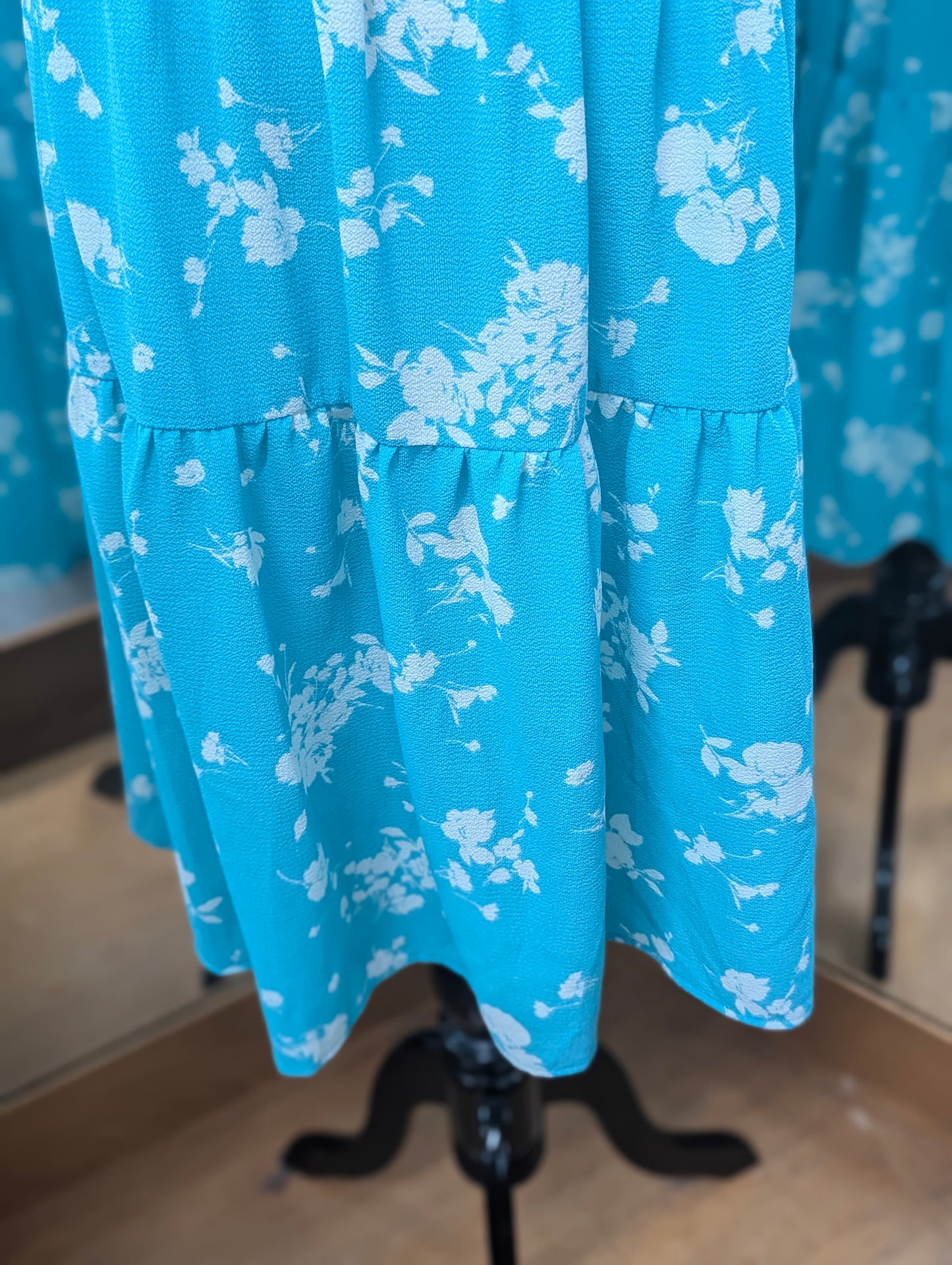 Good Luck Gem Blue Floral Dress in S