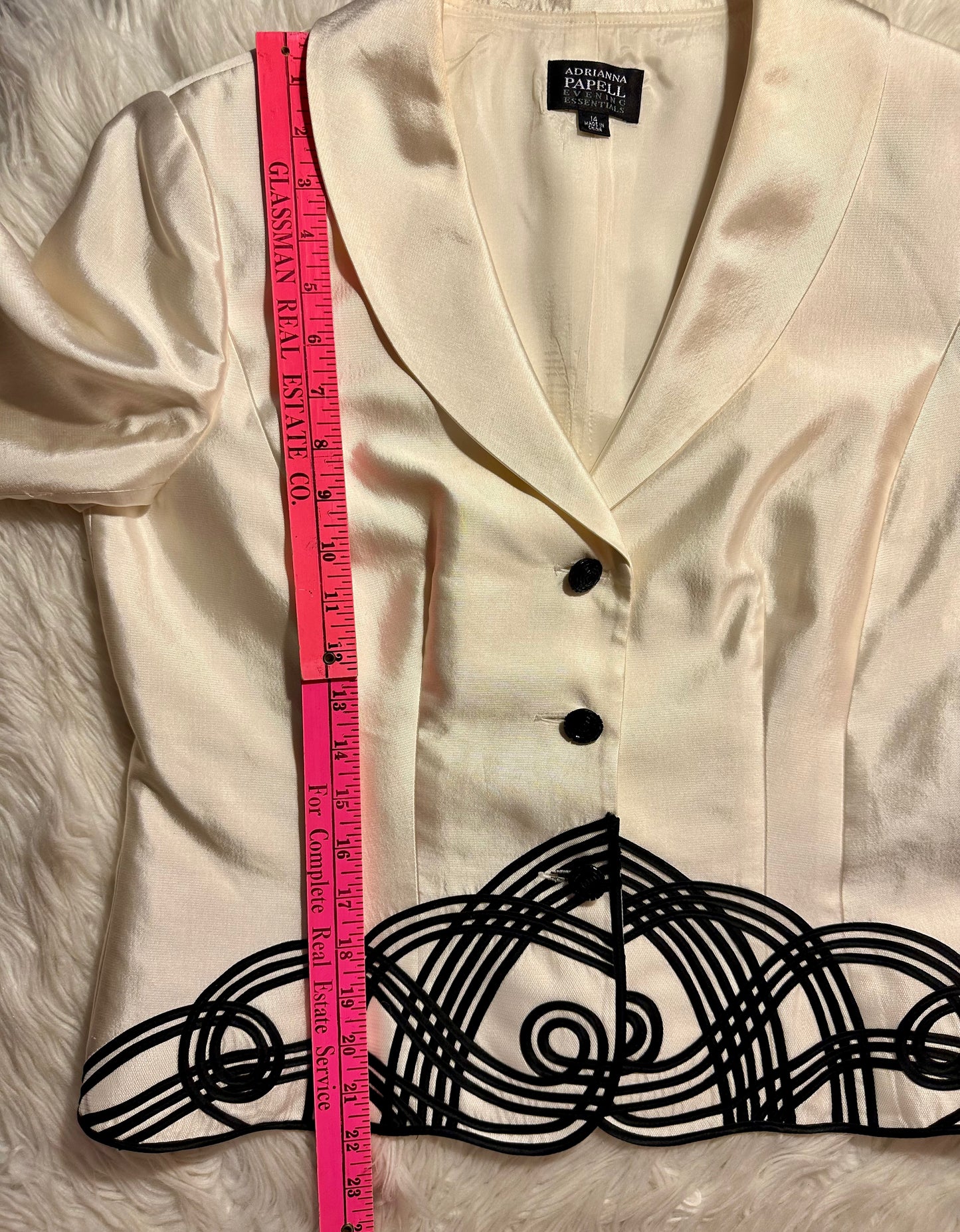 Adriana Papell Brown and White Floral Pattern in 12