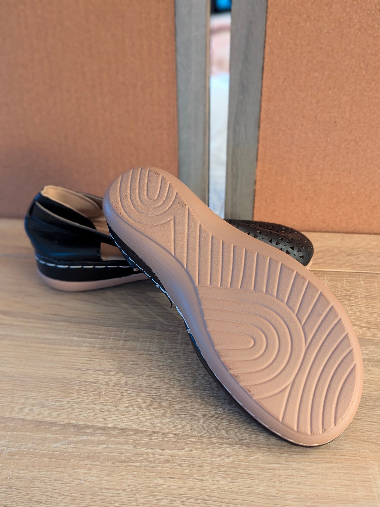 Audeban Women's Lightweight Closed Toe Sandals Shoes Lady Summer Breathable Soft Round Hollow Out Wedges Size 5