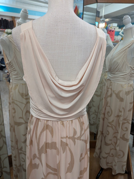 Sangria Beige Tank Gown in 16