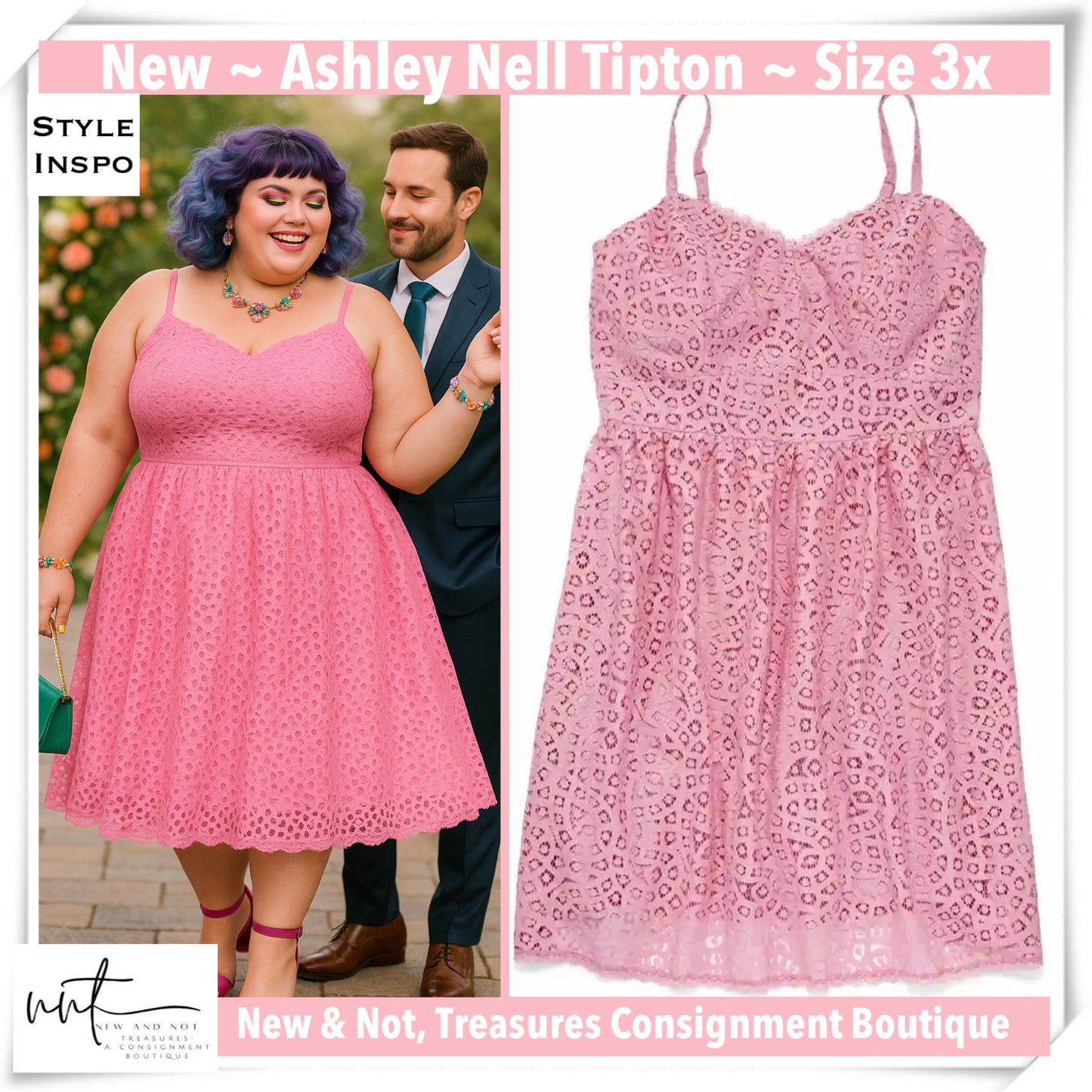 ASHLEY NELL TIPTON Designed Size 3x Dress NWOT
