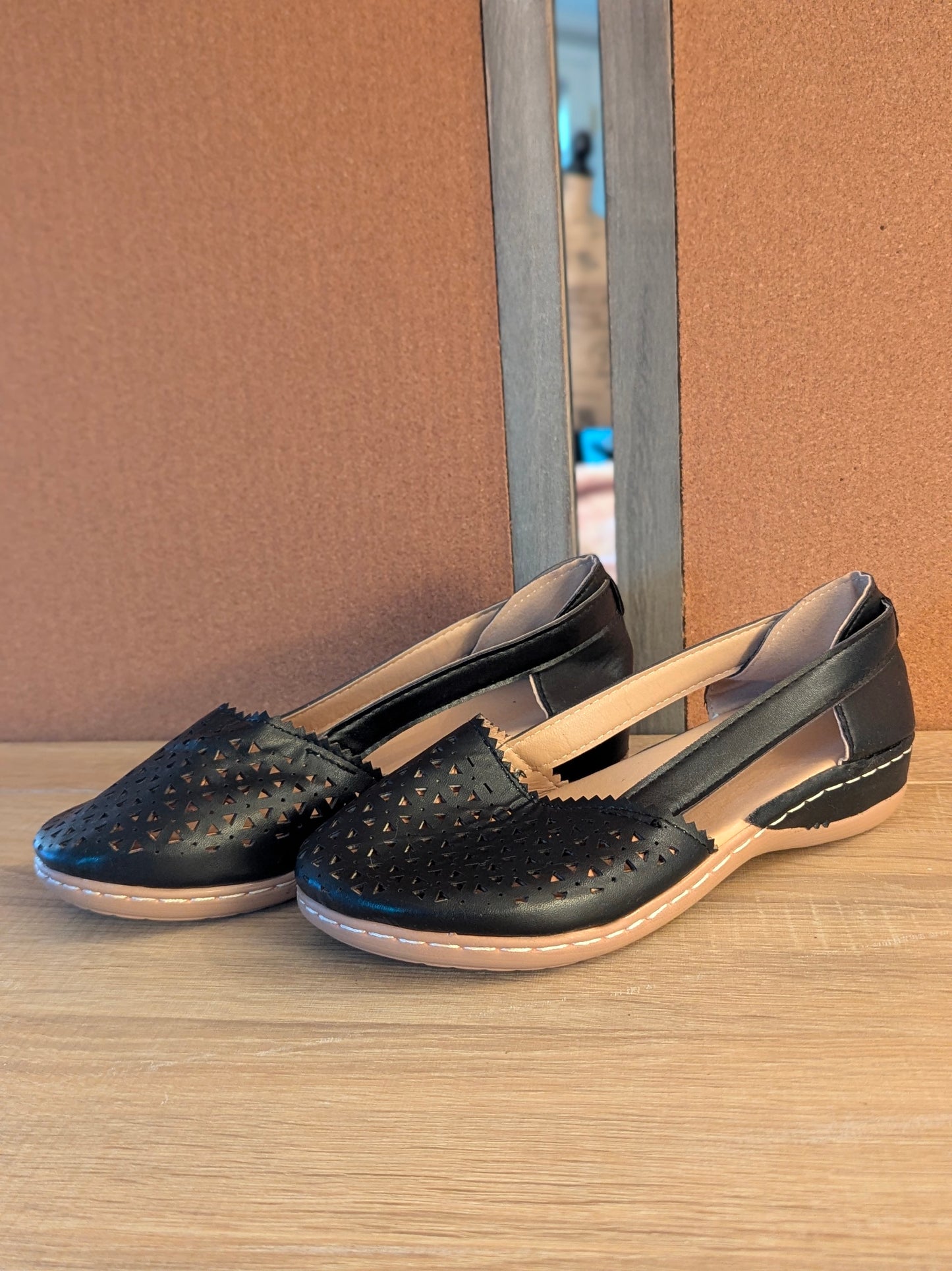 Audeban Women's Lightweight Closed Toe Sandals Shoes Lady Summer Breathable Soft Round Hollow Out Wedges Size 5