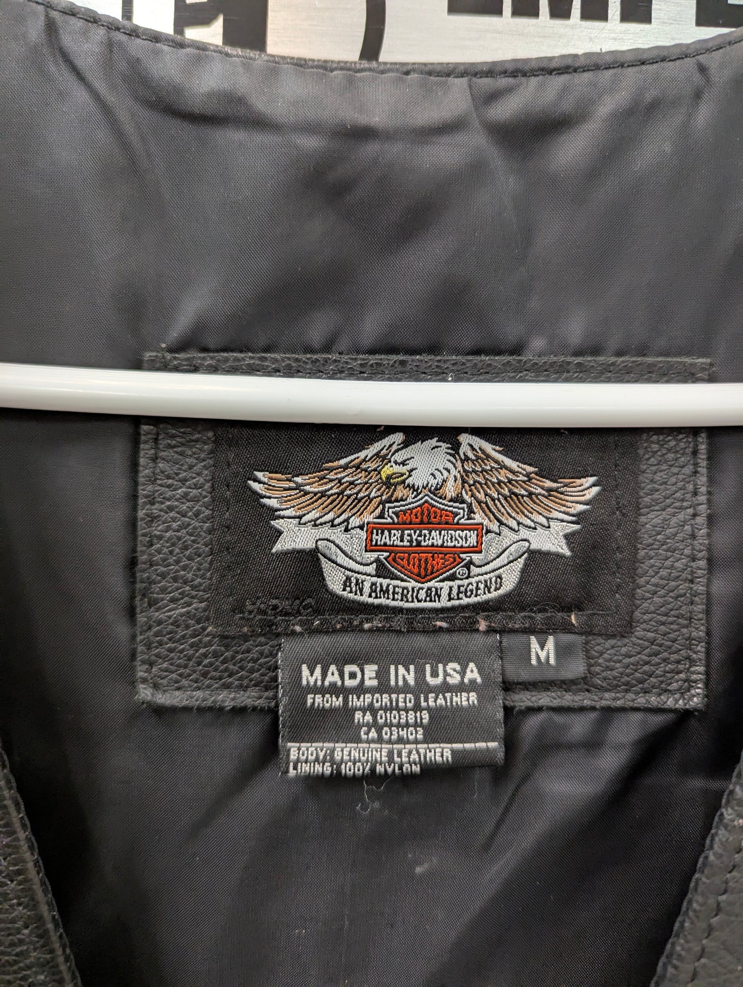 HARLEY DAVIDSON Genuine Leather Vest in M