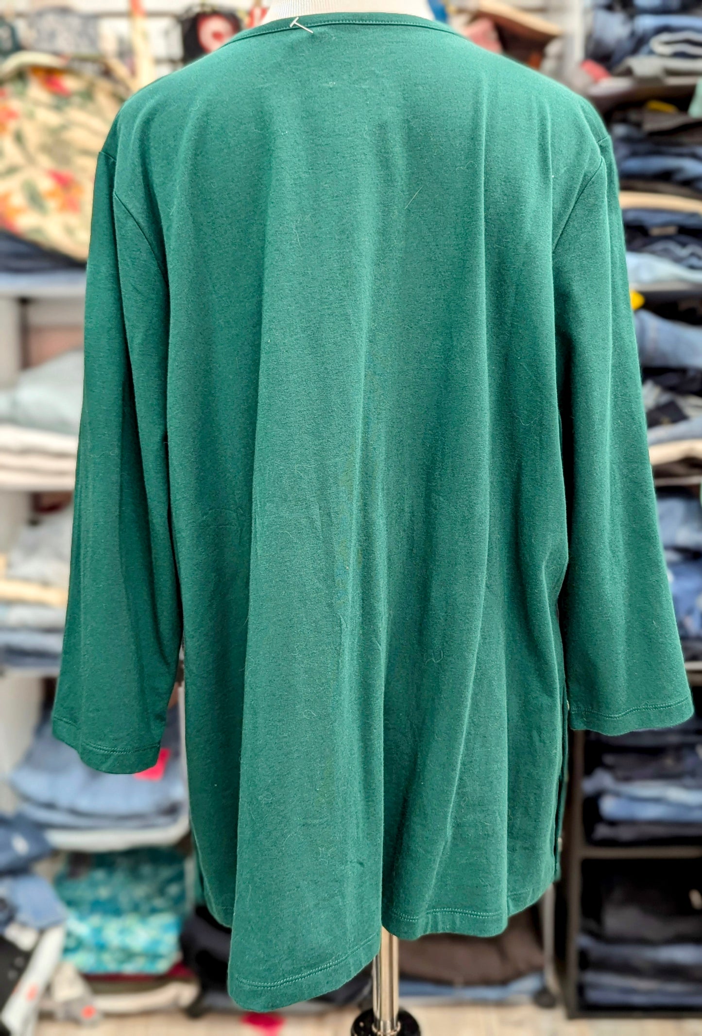 D & Co Green Long Sleeve with Buttons in XL