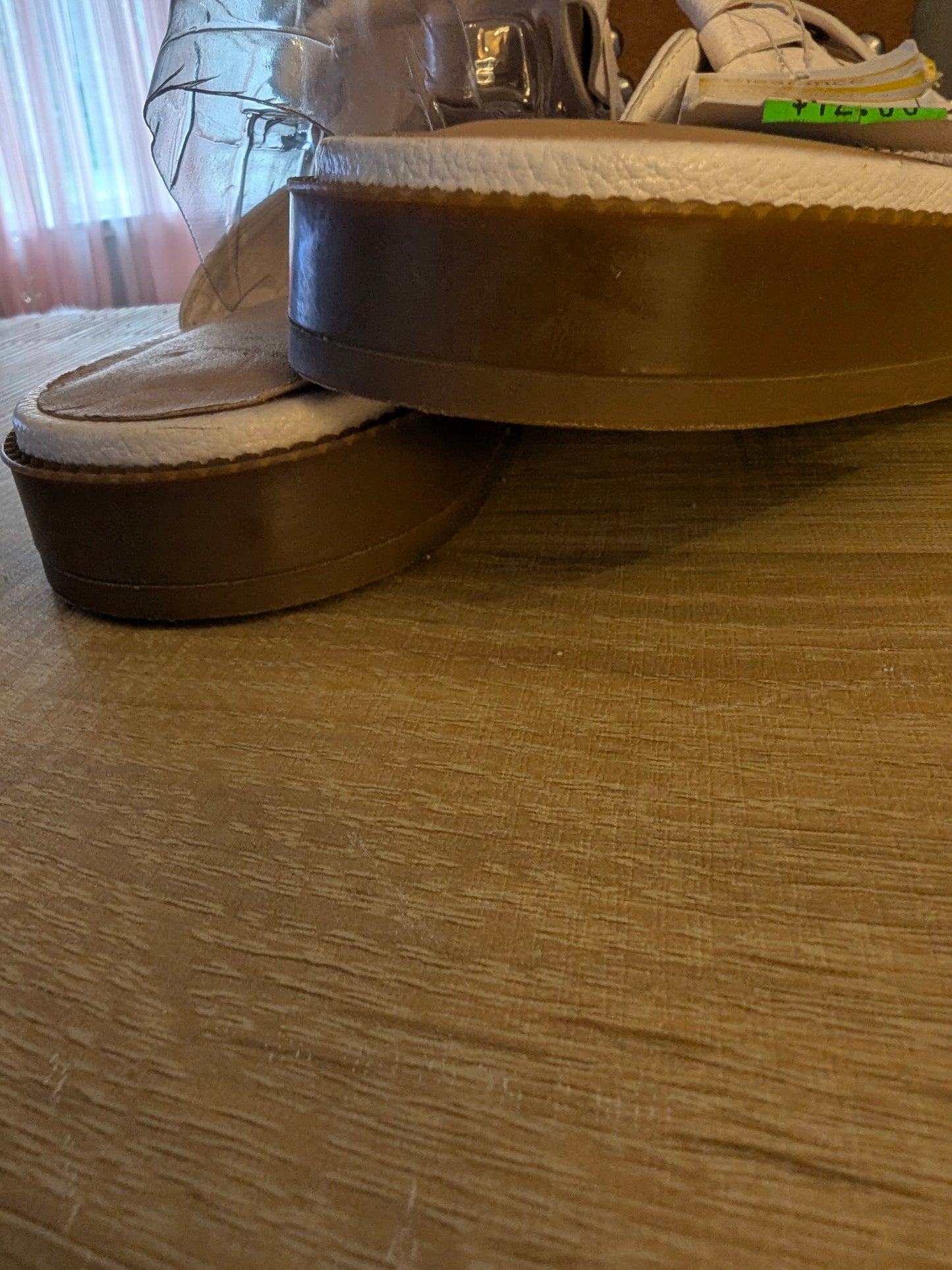 A New Day Sandals Womens Size 11 Karoline Kiltie Casual Slip On Moc Toe Mule White