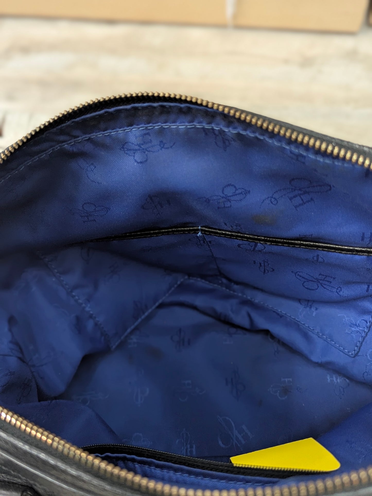 Cole Haan Zoe Structured Leather Satchel Handbag Black