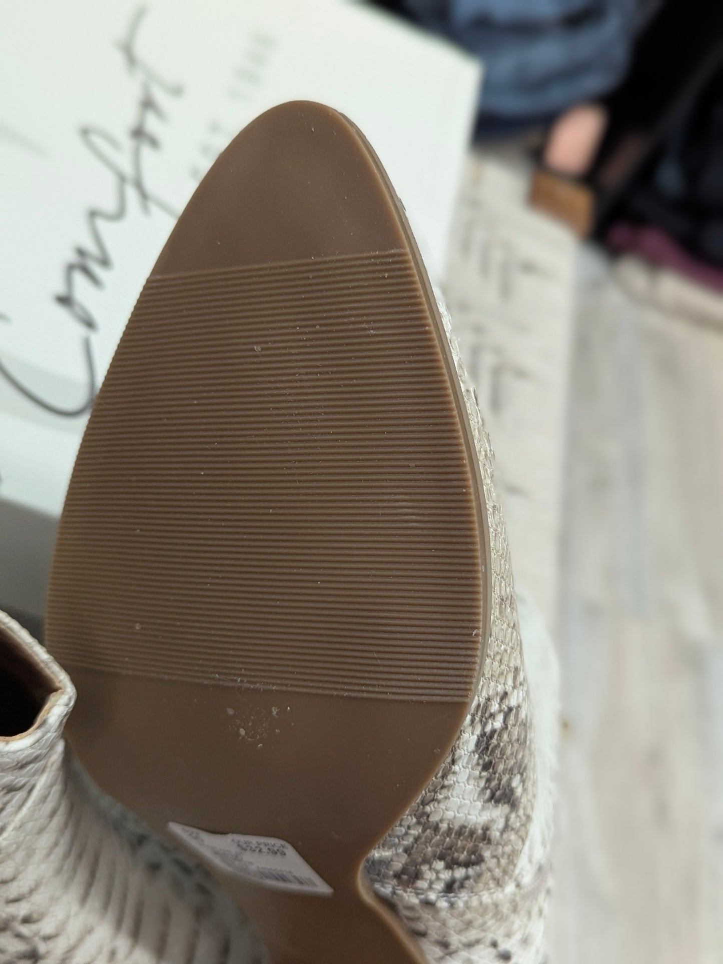 Cato Comfort Snakeskin Block Heel Booties Size 10 | Faux Leather Ankle Boots NIB