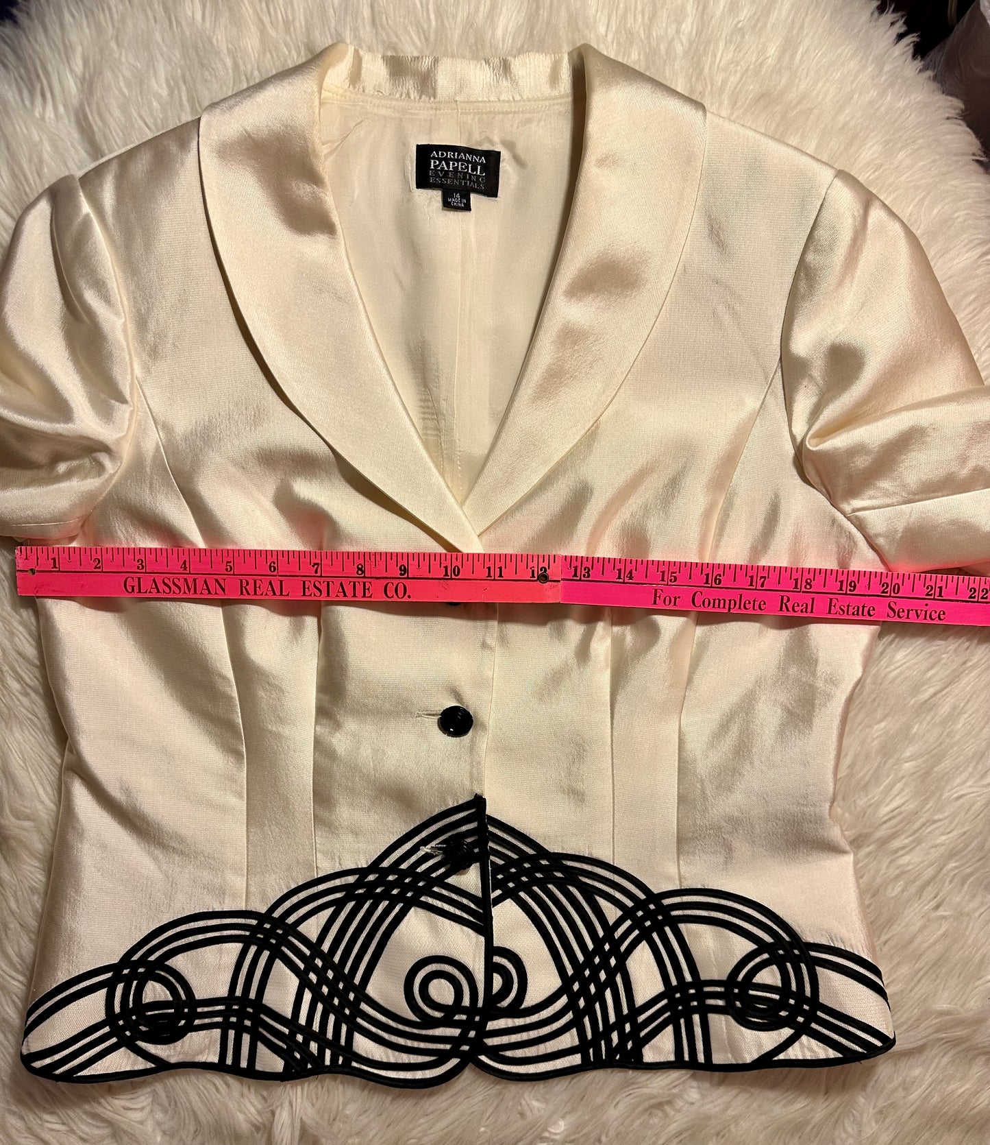 Adriana Papell Brown and White Floral Pattern in 12