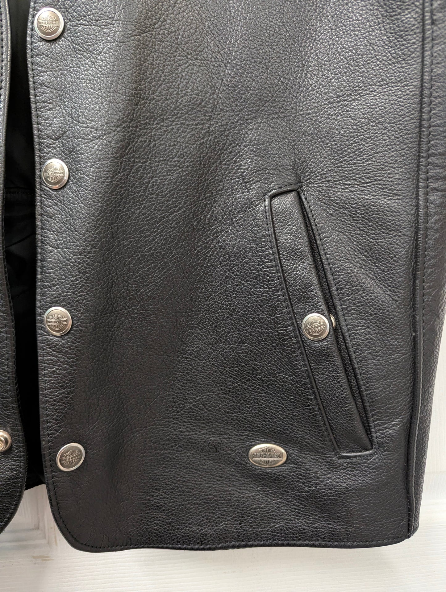 HARLEY DAVIDSON Genuine Leather Vest in M