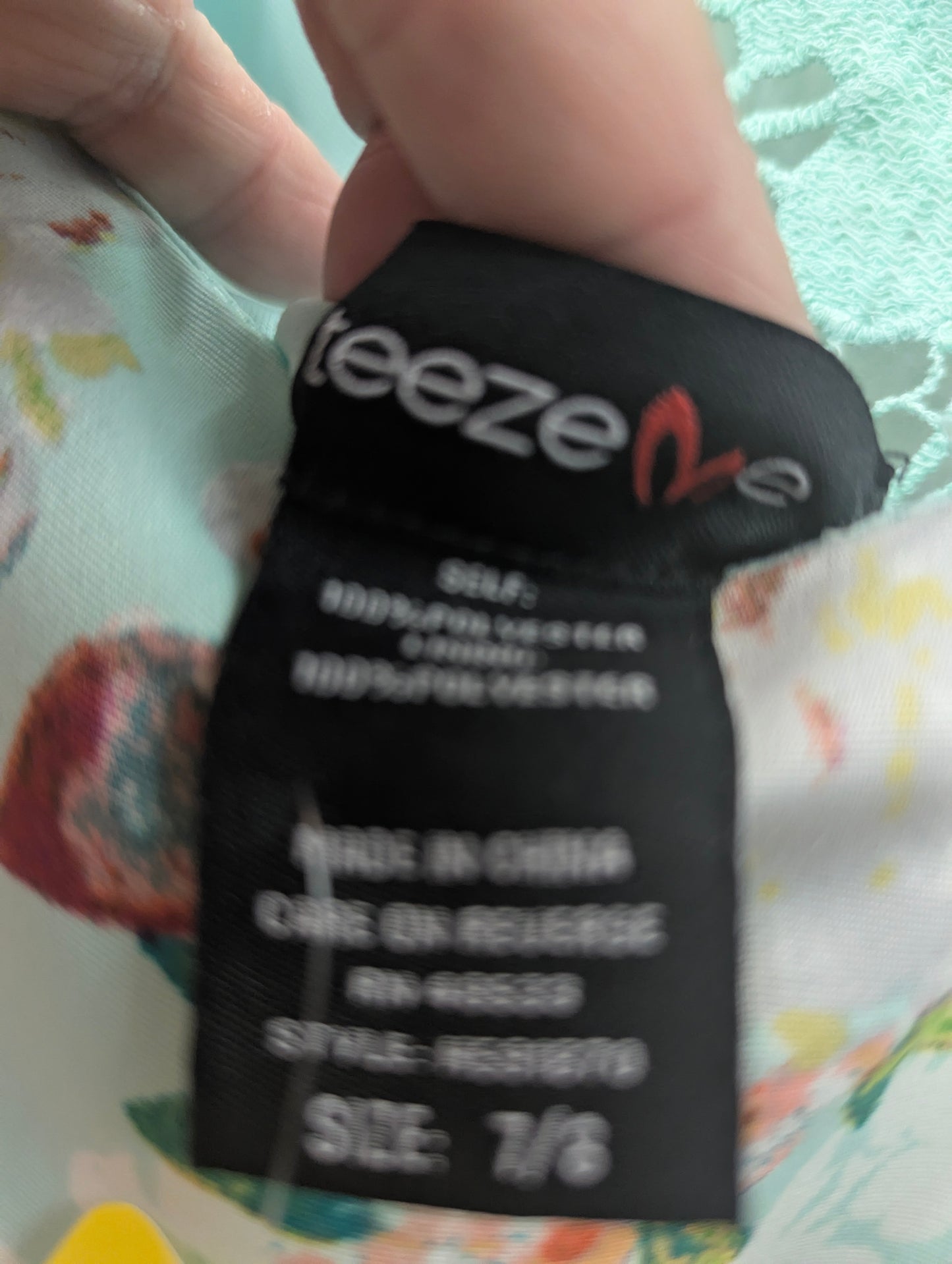 Teeze Me Blue Floral Dress in 7/8