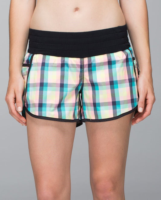 Lululemon Wee Weezy Check Tracker Shorts in Size 4